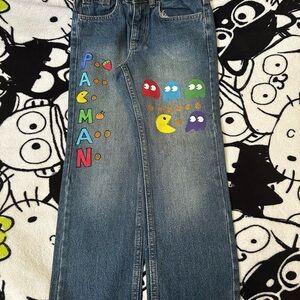 Pac-Man Themed Men's Blue Jeans